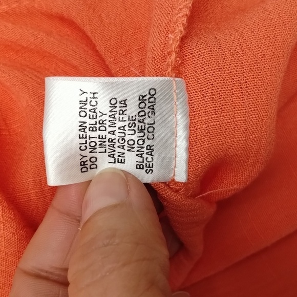 Entro women's small oversized salmon crochet neck textured blouse - Picture 11 of 12